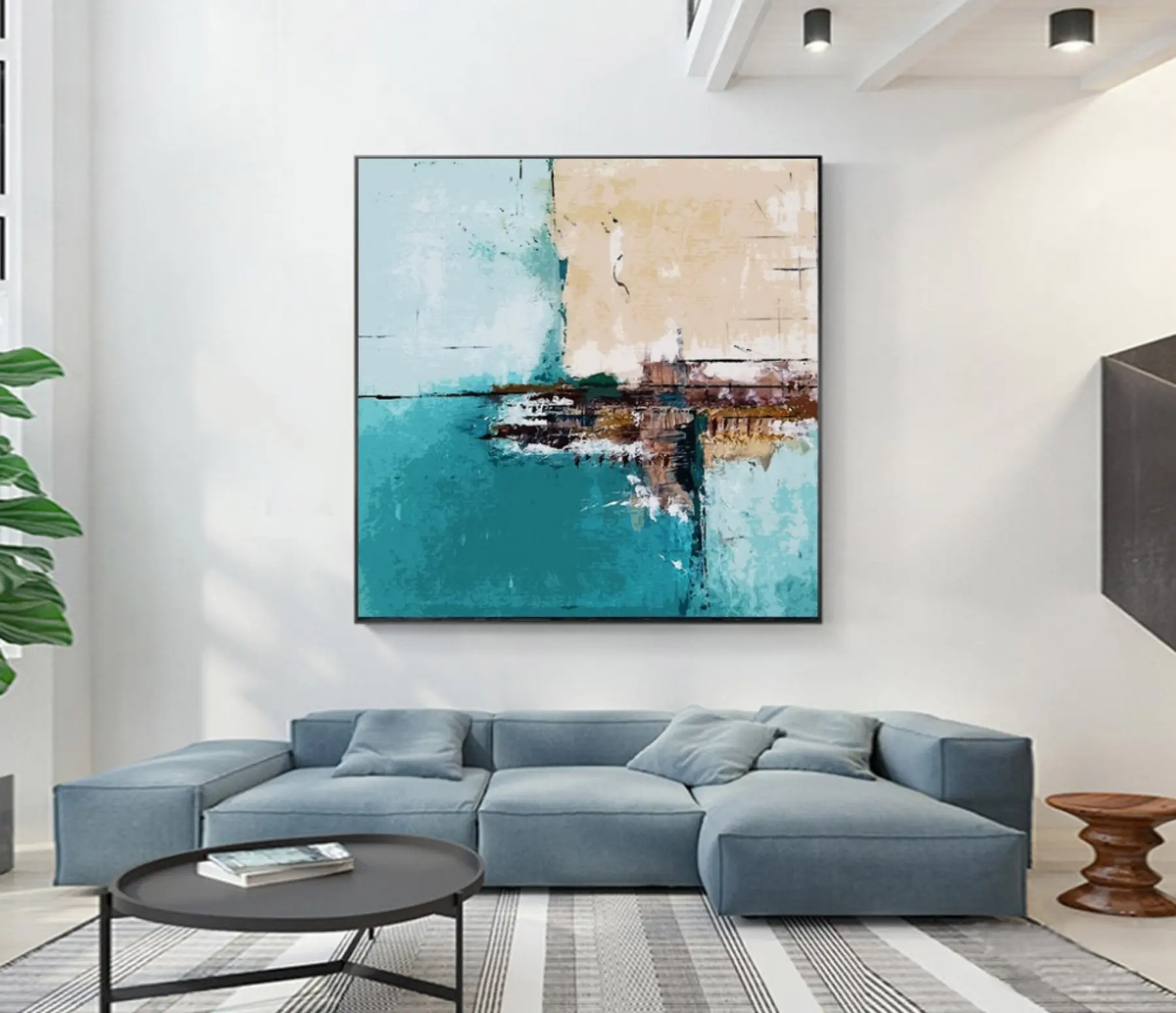 Wandbilder Abstrakte Stadt an der Côte d'Azur s01169