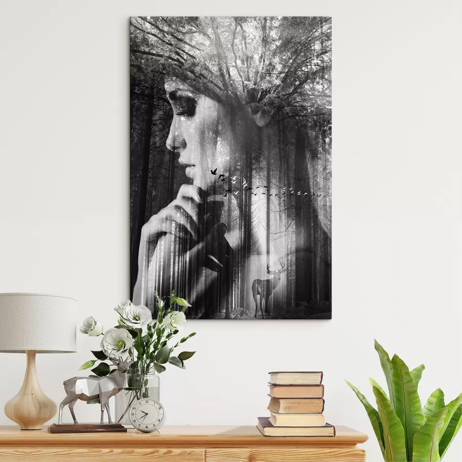 Wandbilder Schwarz, Wimpern und Schwarz-Weiß s02754