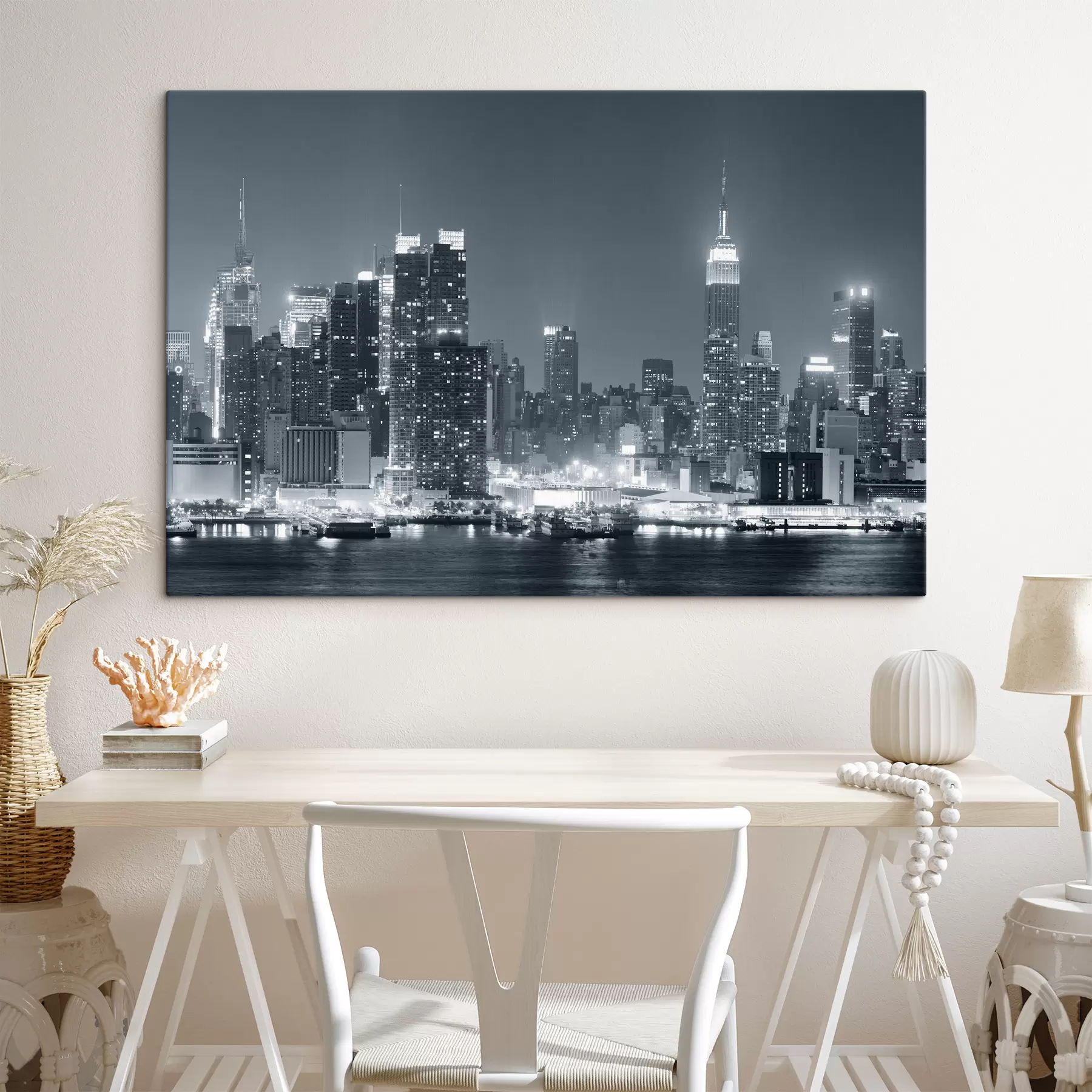 Fototapete Wasser, Wolkenkratzer und Gebäude s10201