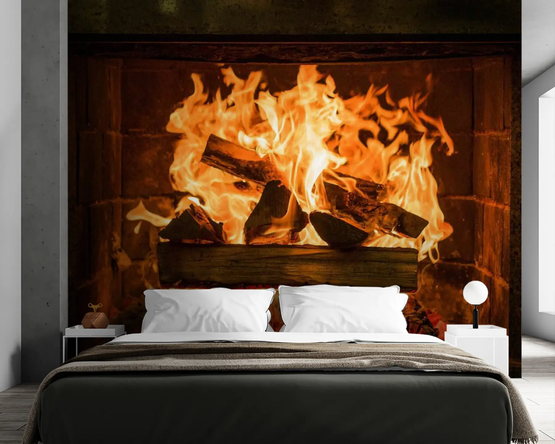 Fototapete Granit-Kamin u56175