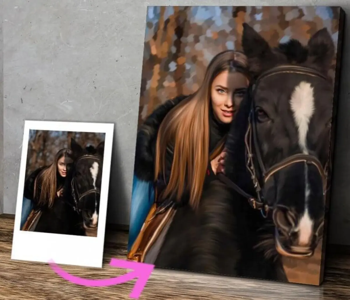 Wandbilder Pferd, lächeln und Arbeitstier s15718