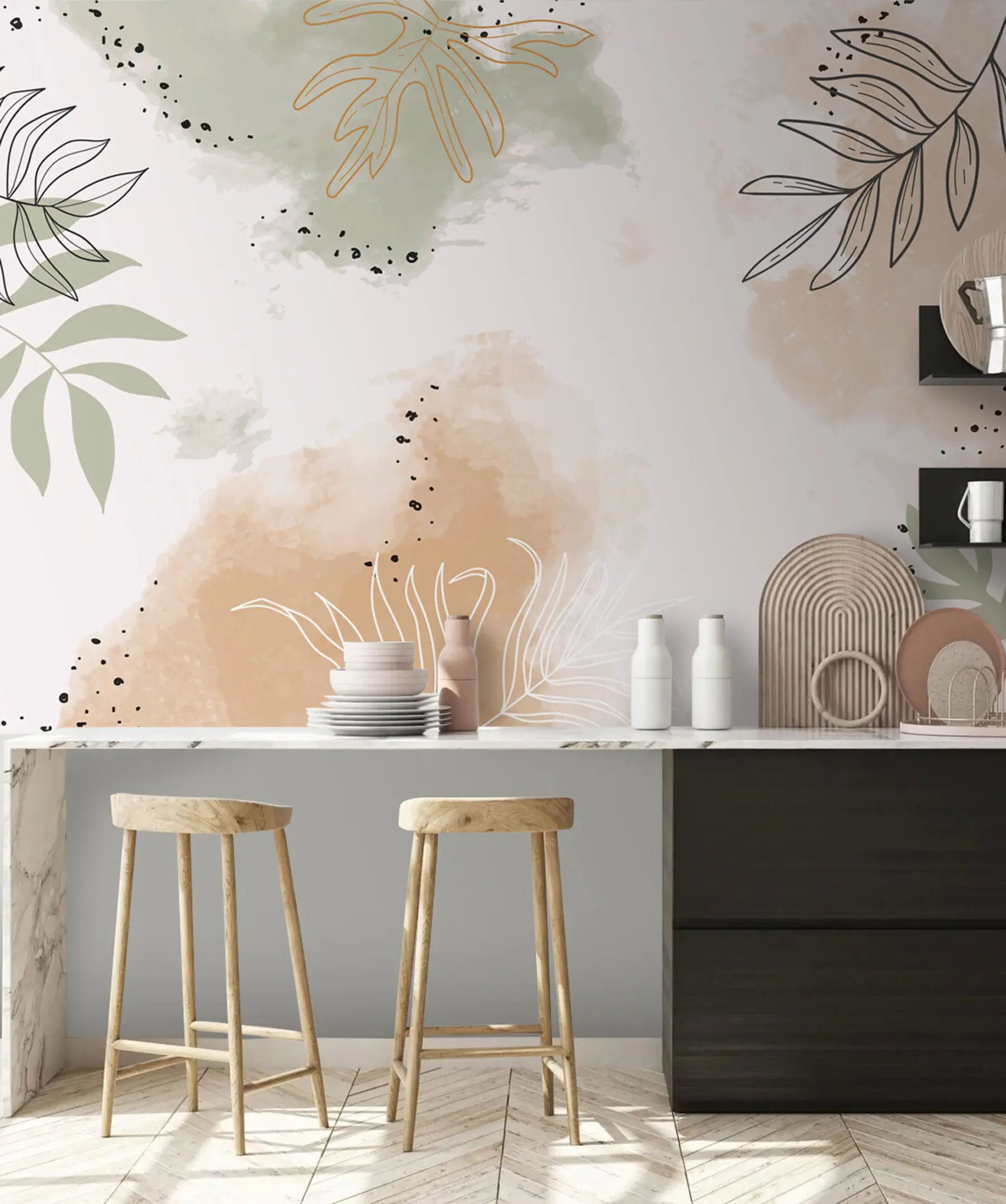 Fototapete Blätter - Formen der Natur u73684