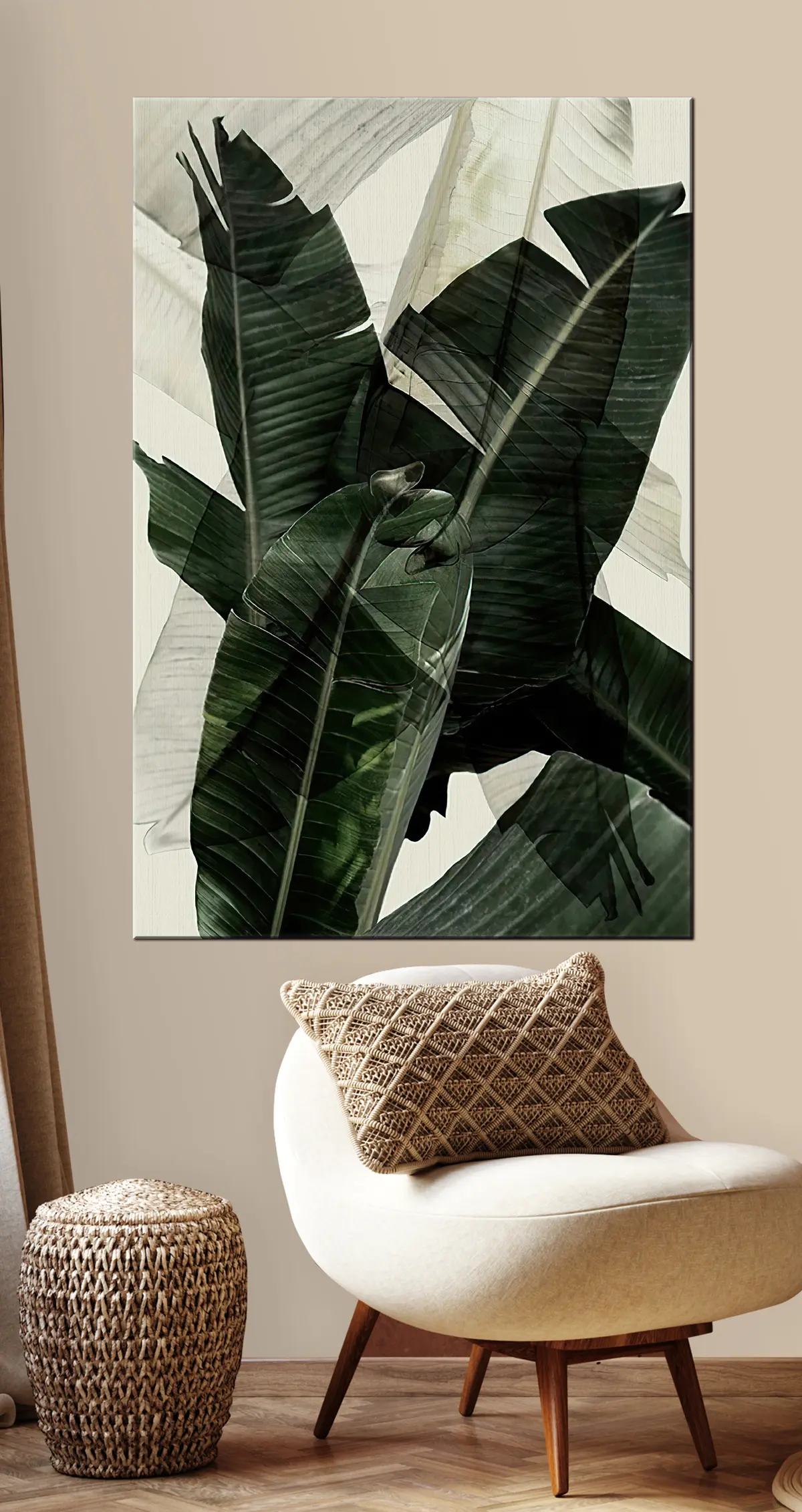 Wandbilder Pflanze, terrestrische Pflanze und Bananenblatt s21747