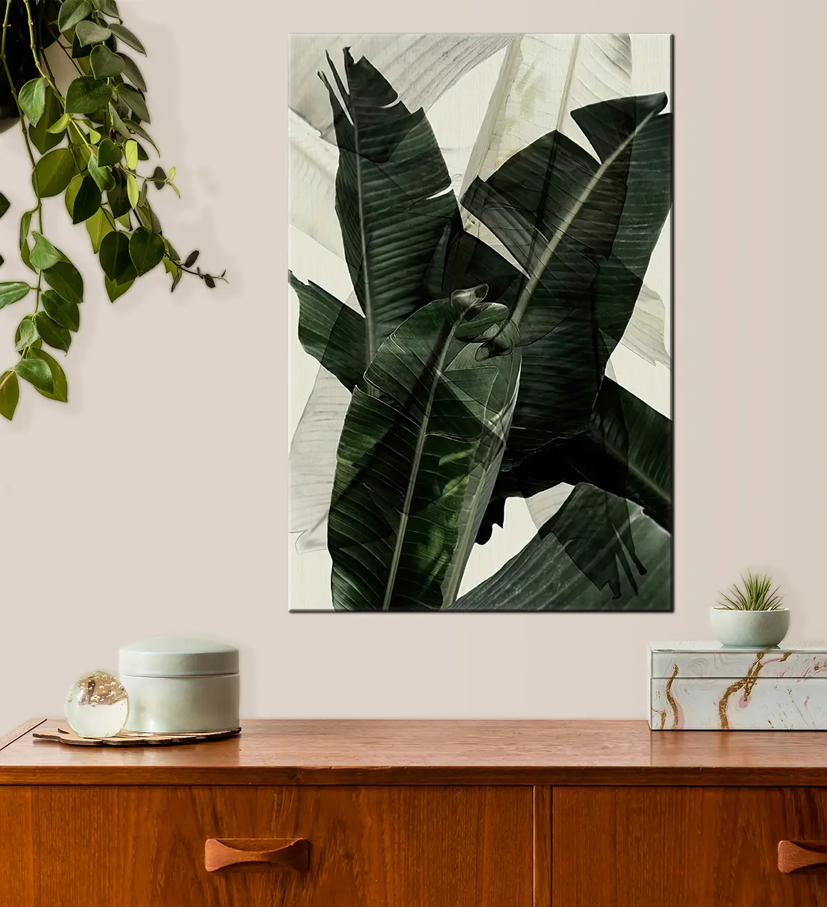 Wandbilder Pflanze, terrestrische Pflanze und Bananenblatt s21747