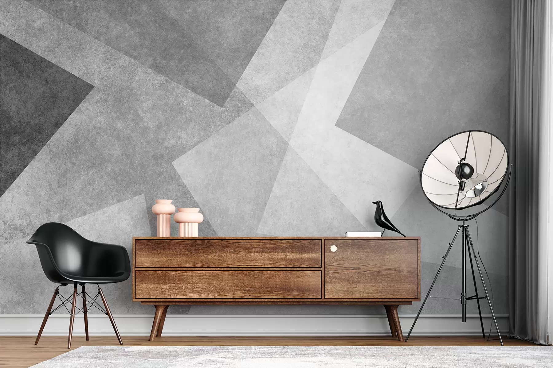 Fototapete Geometrische Abstraktion von Grau u74057