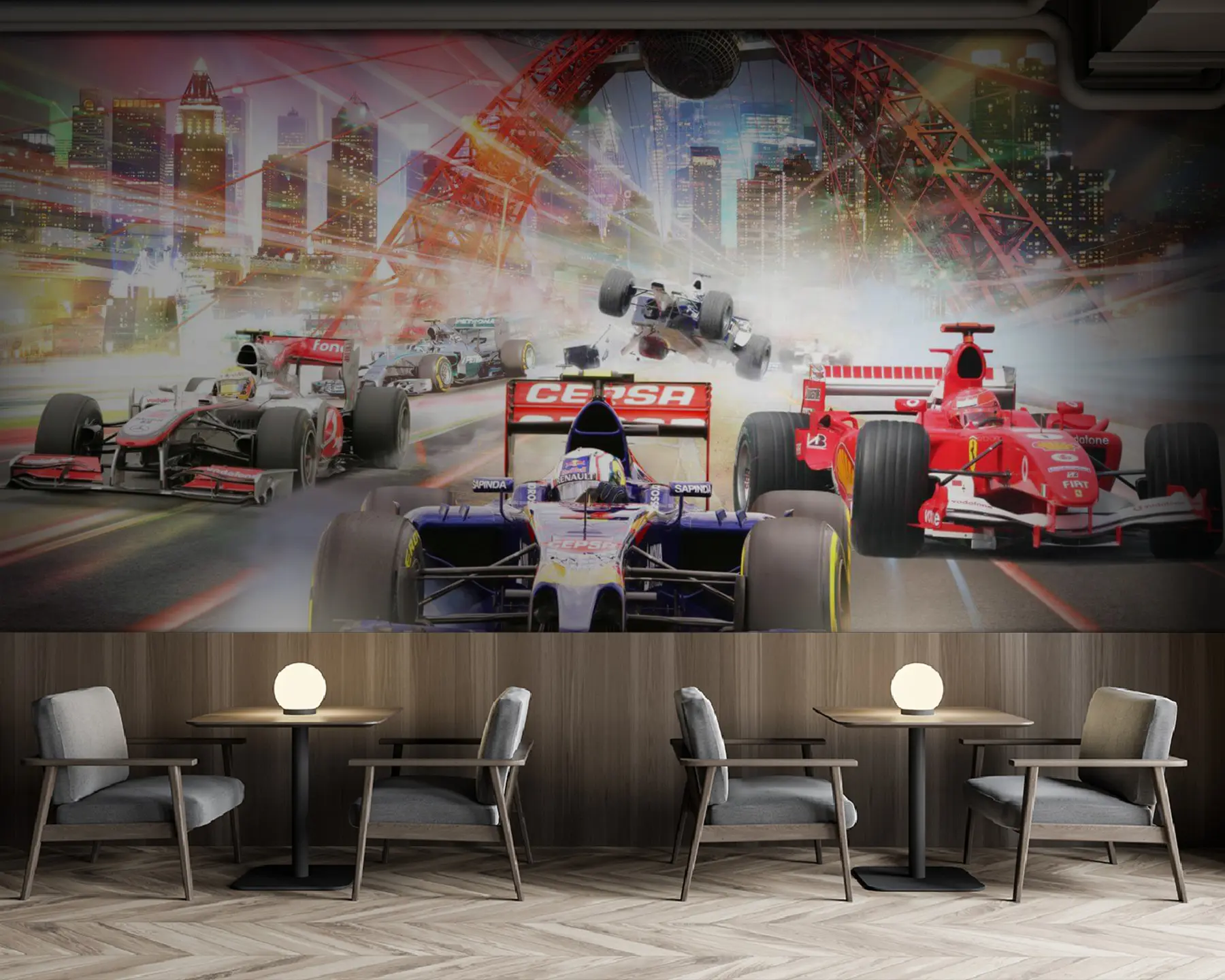 Fototapete Rad, Reifen und Auto u64439