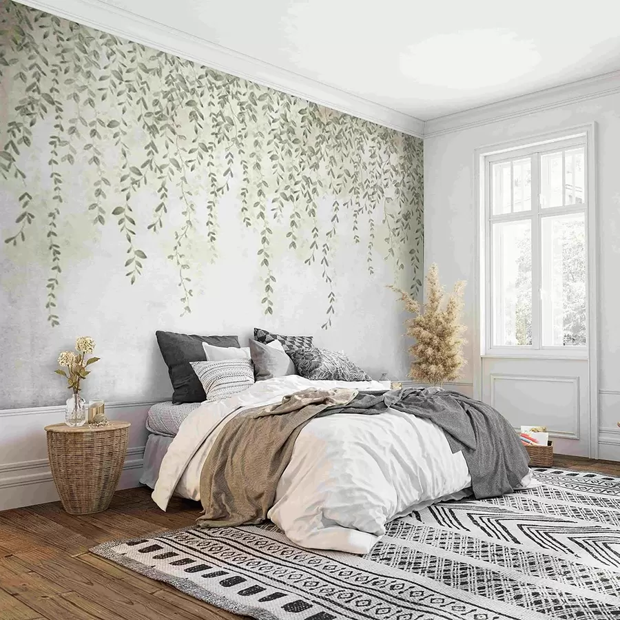 Fototapete Reben mit Blattwerk u71244