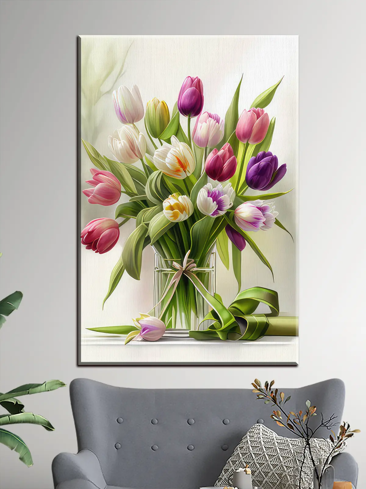 Wandbilder Blume, Pflanze und Blumentopf s31219