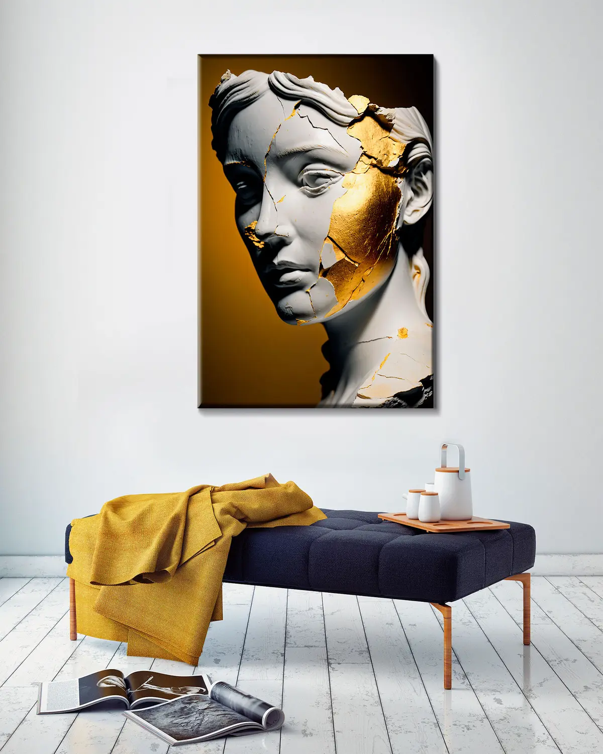 Wandbilder Skulptur eines weiblichen Gesichts s31152