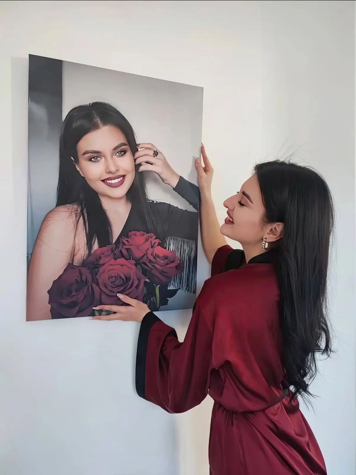 Wandbilder Lächeln, Blitzlichtaufnahmen und Lippenstift s31864