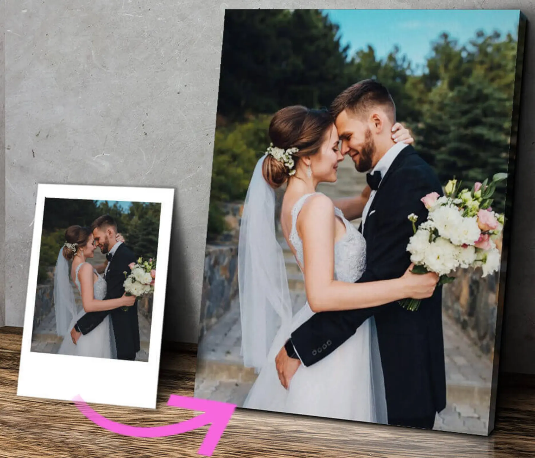 Wandbilder Blume, Hochzeitskleid und Pflanze s31872