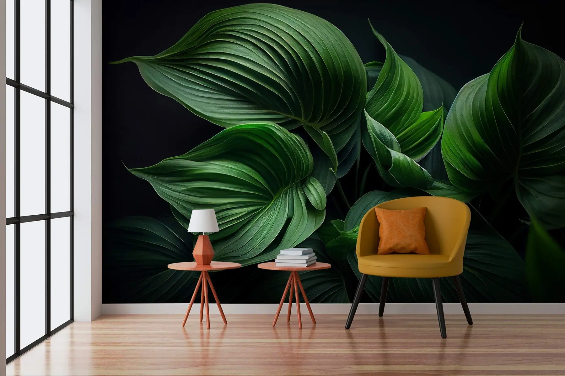 Fototapete Die Blätter sind Palmenblätter u75754