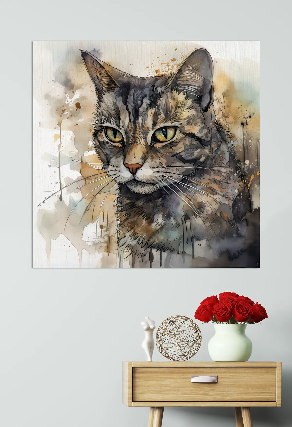 Wandbilder Katze, Felidae und Farbe s32299