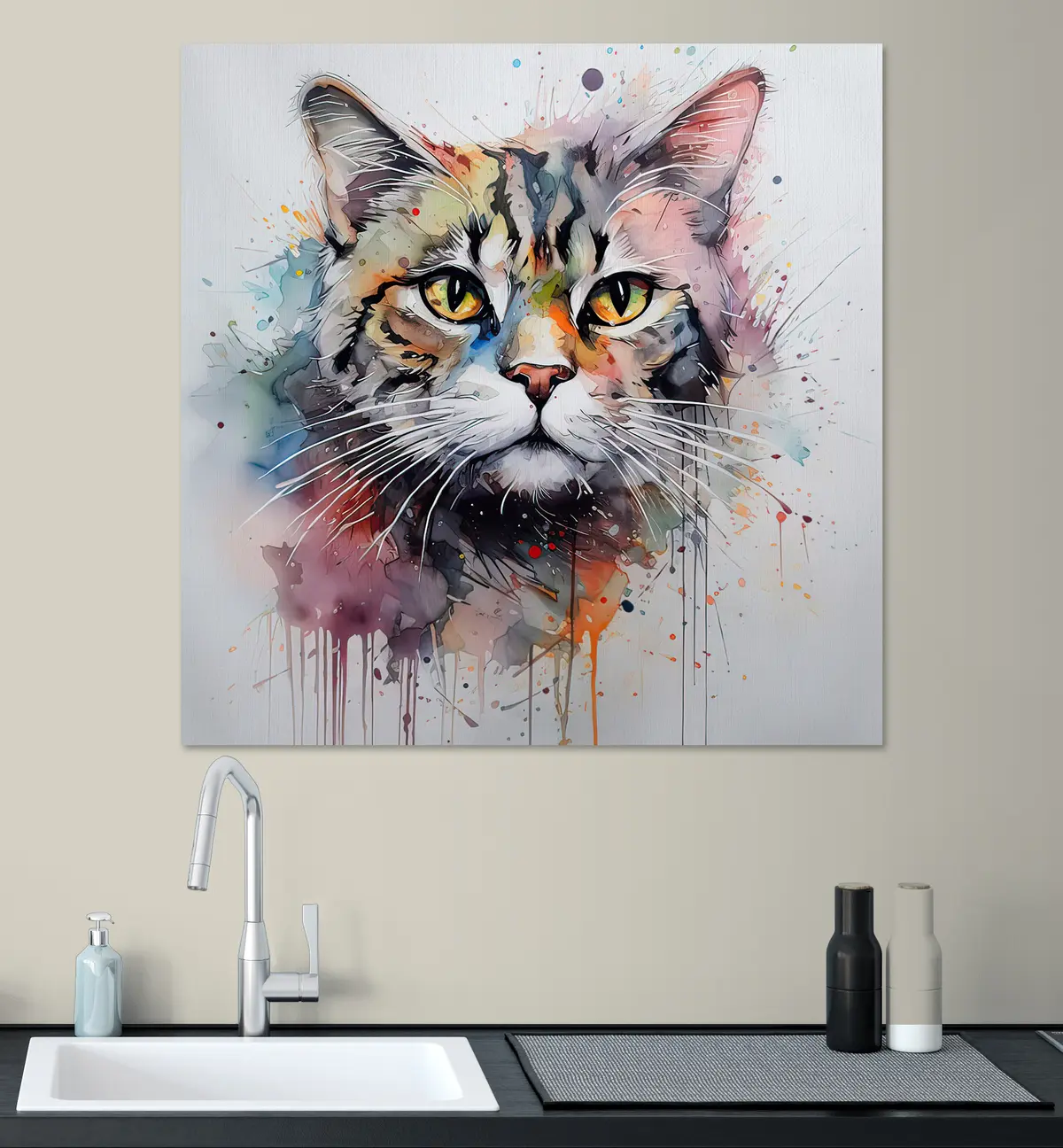 Wandbilder Katze, Farbe und Fleischfresser s32316