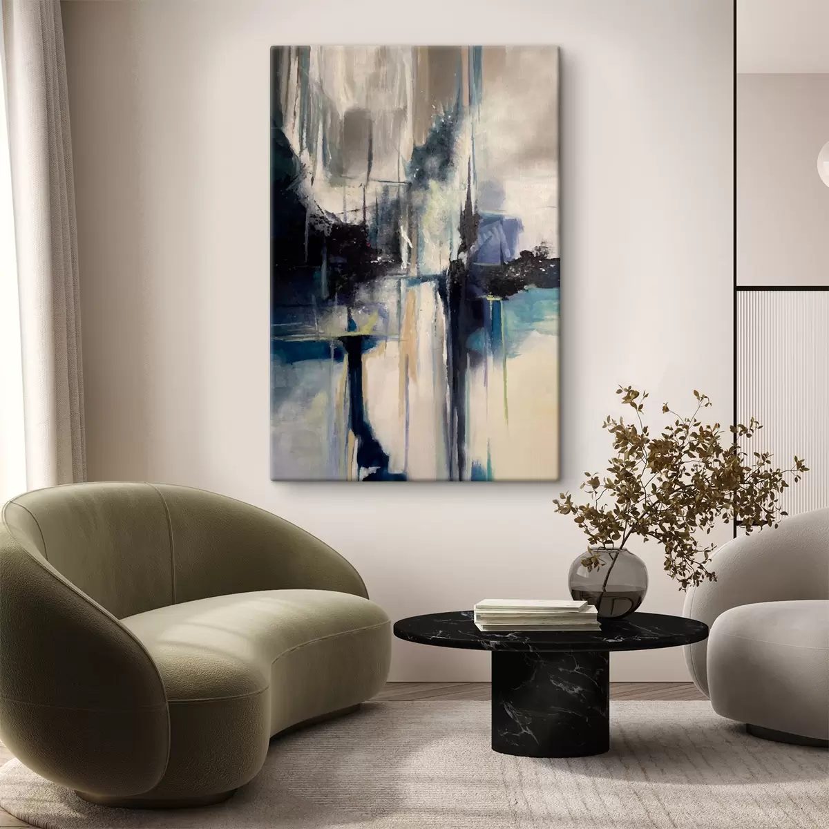 Wandbilder Kunstfarbe, Farbe und Wolke s32445