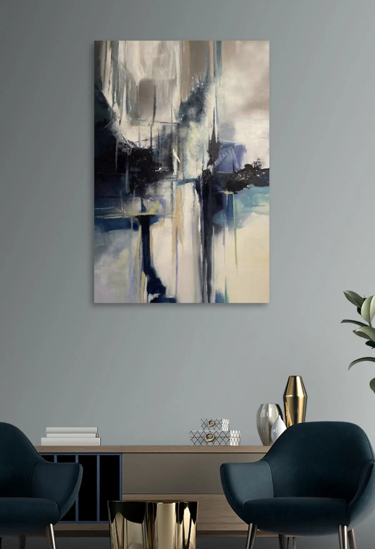 Wandbilder Kunstfarbe, Farbe und Wolke s32445