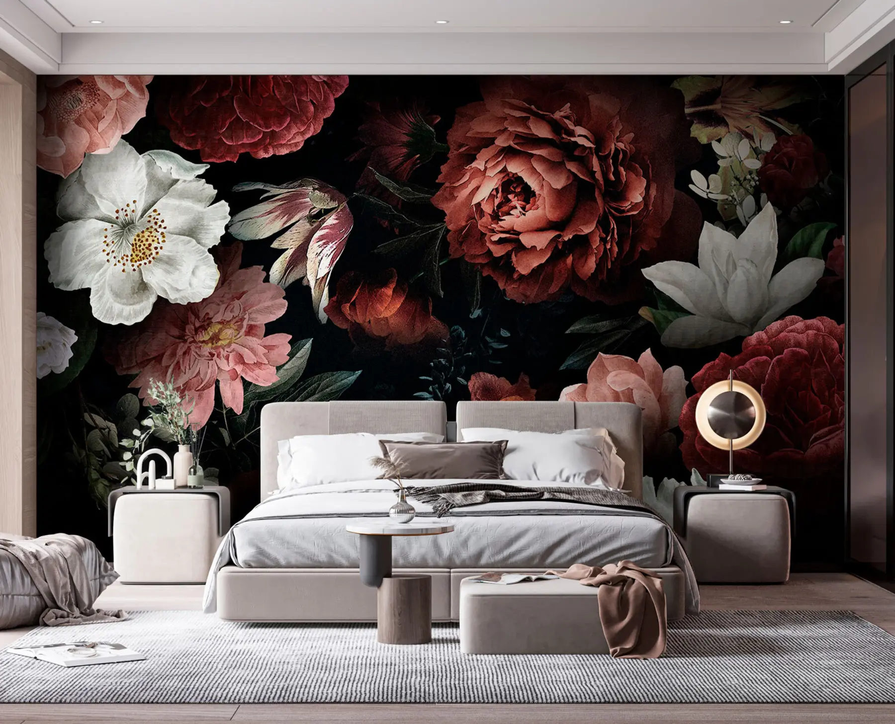 Fototapete Rosendesign mit Aquarelleffekt u94330
