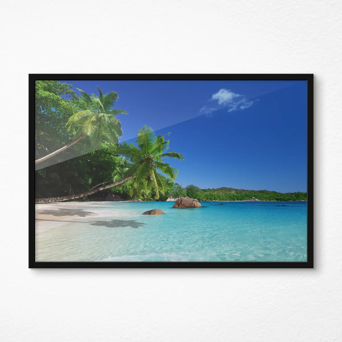 Poster Rechteck, Textil und Schrift f00029