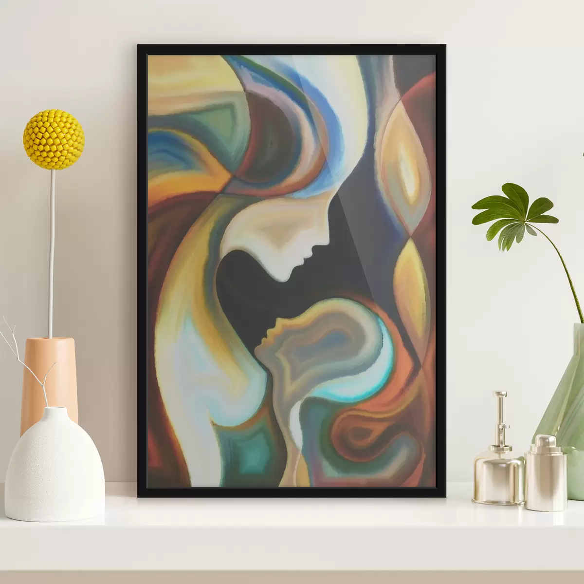 Poster Farbe, Pflanze und Zweig f00034