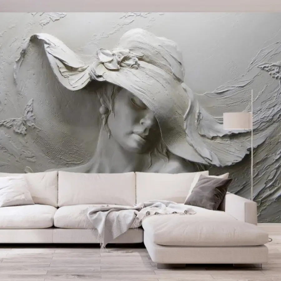 Fototapete Frau mit Hut 3D u62592