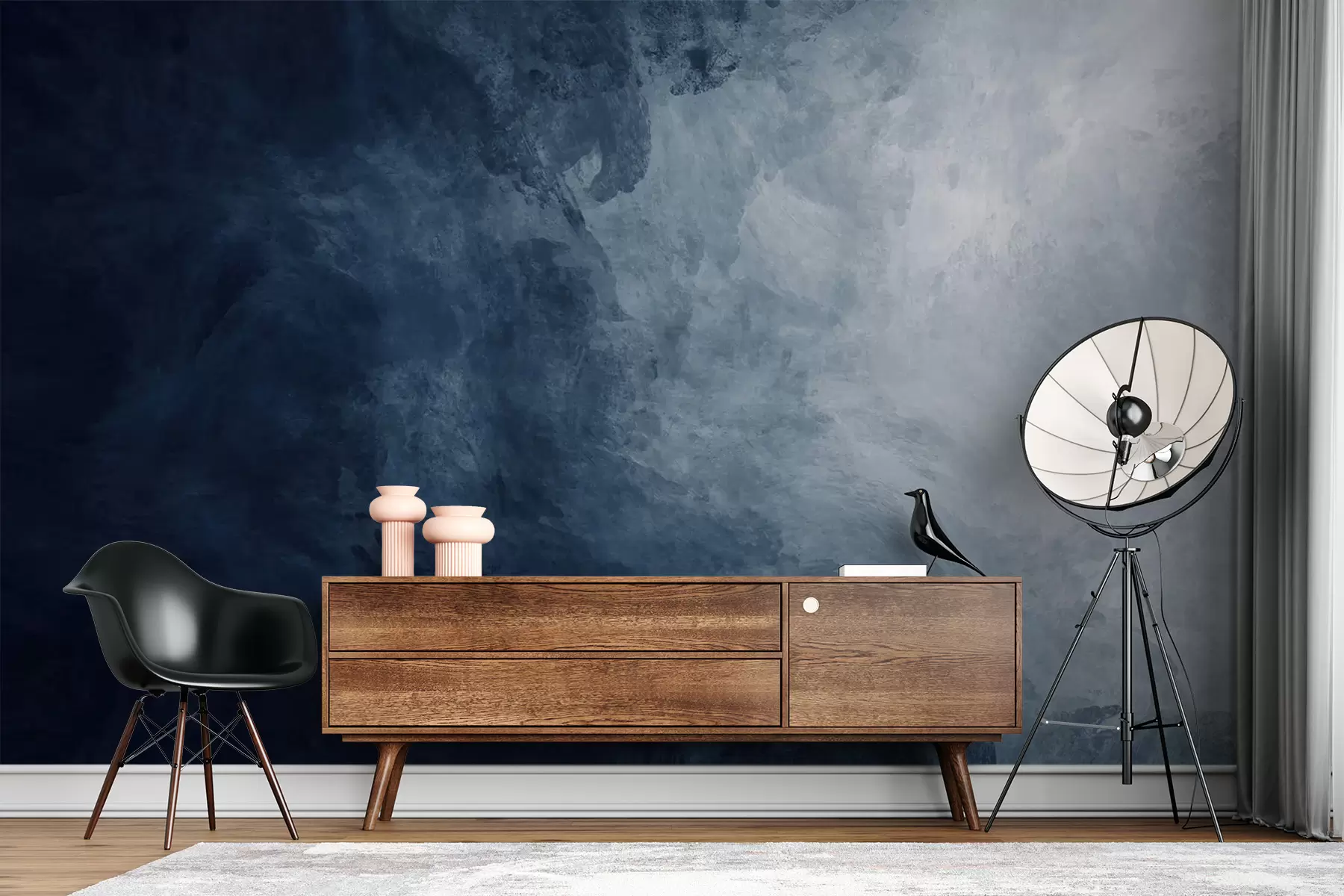 Fototapete Wasser, Wolken und Grau u03136