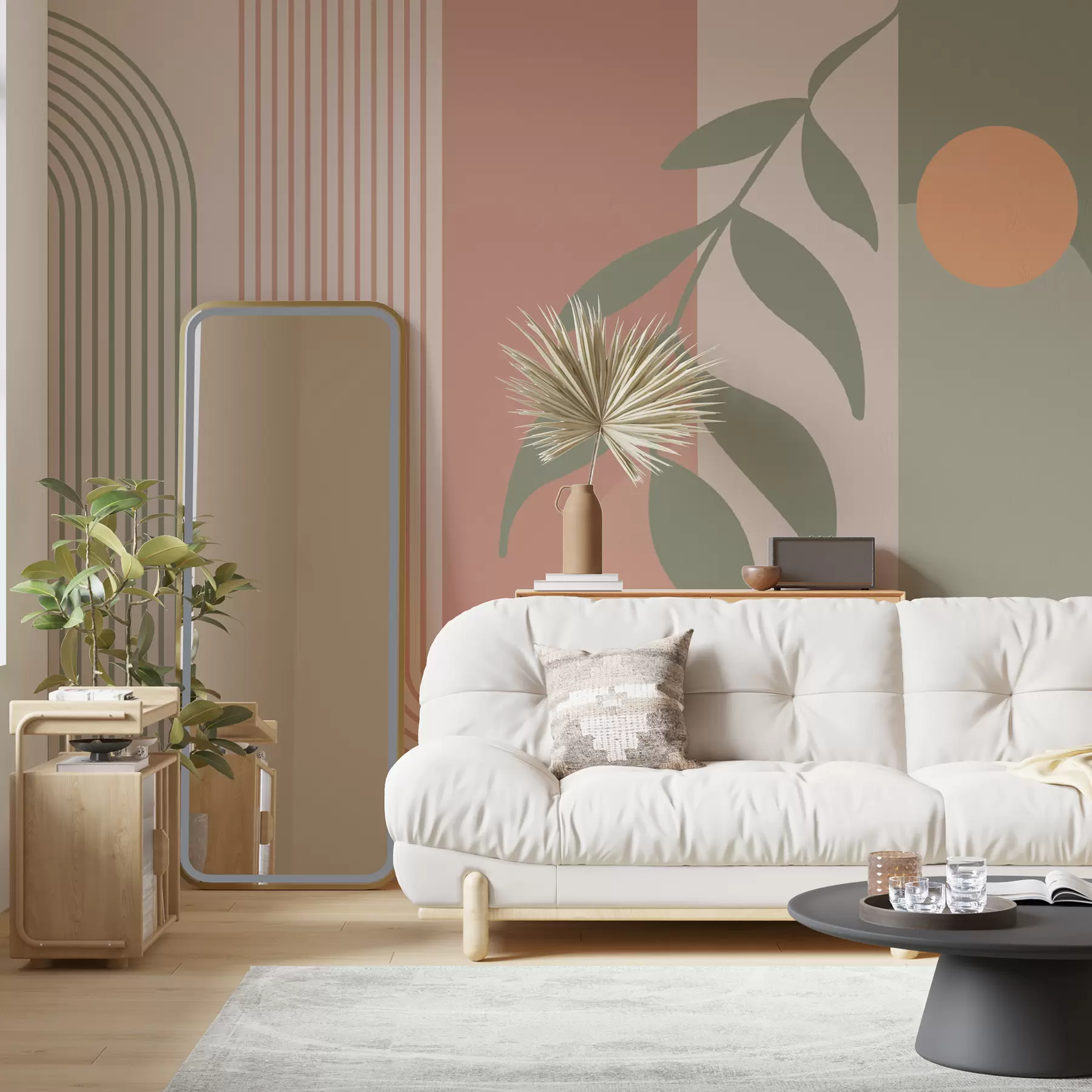 Fototapete Bögen und dekorative Elemente im Boho-Stil u94153