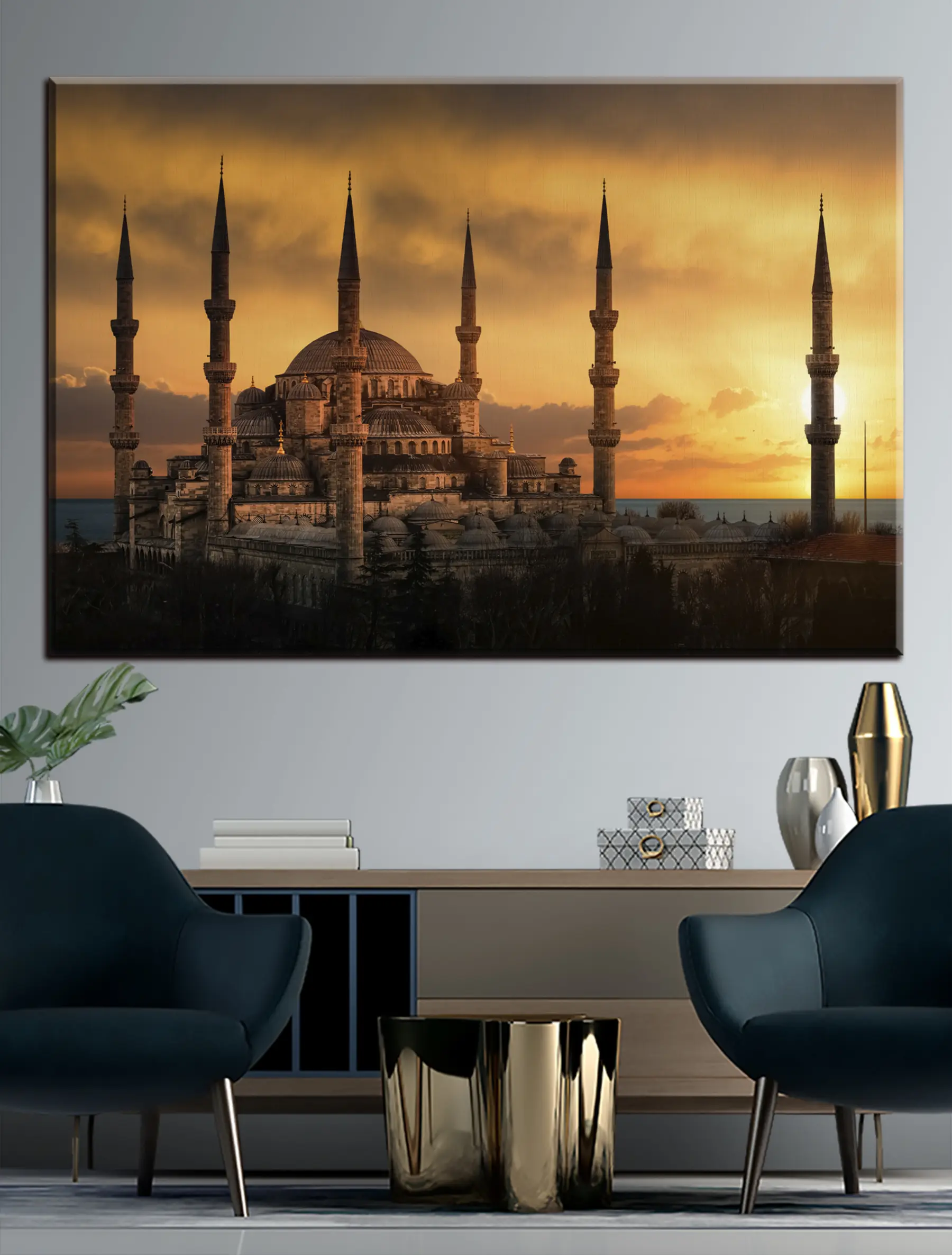 Wandbilder Himmel, Wolken und Gebäude s33029