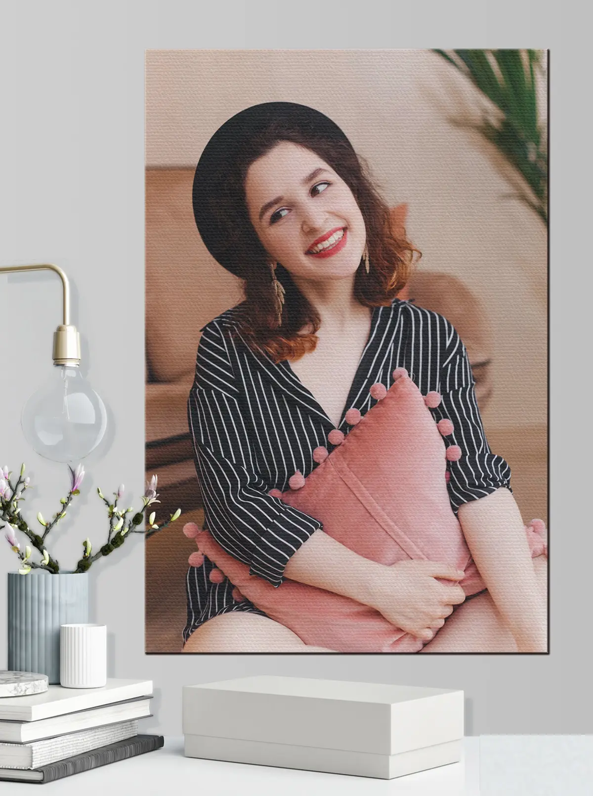 Wandbilder Lächeln, Lippen und Wimpern s33101