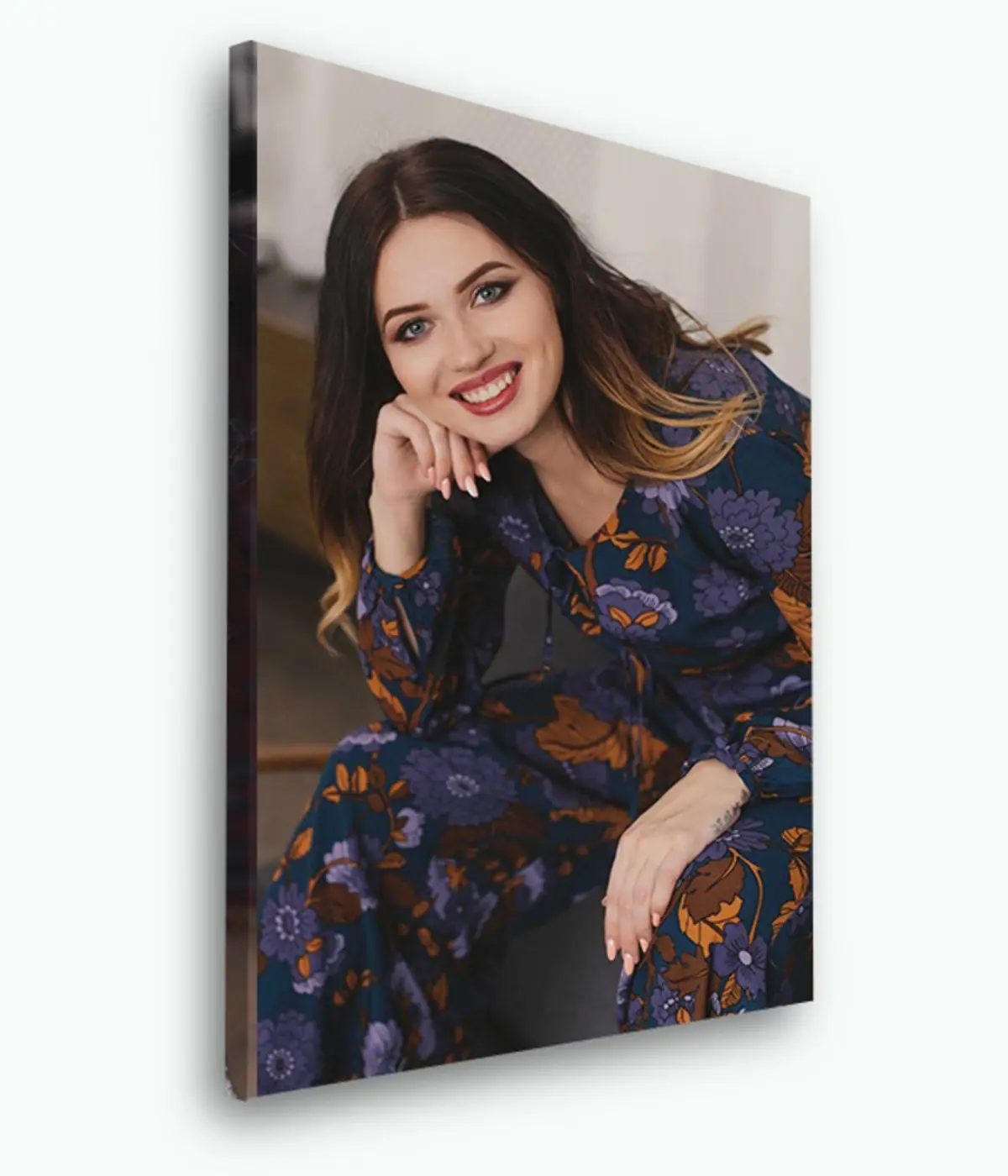 Wandbilder Lächeln, Foto und Lila s33104