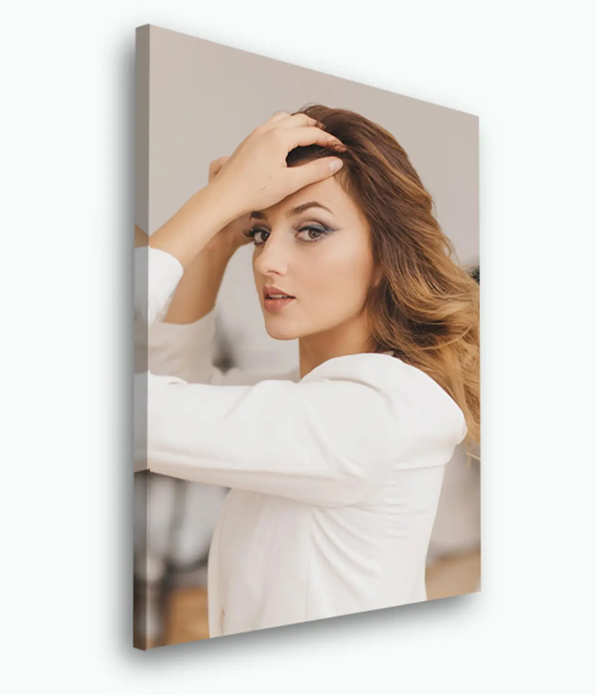 Wandbilder Blitzfotografie, Hals und Wimpern s33107