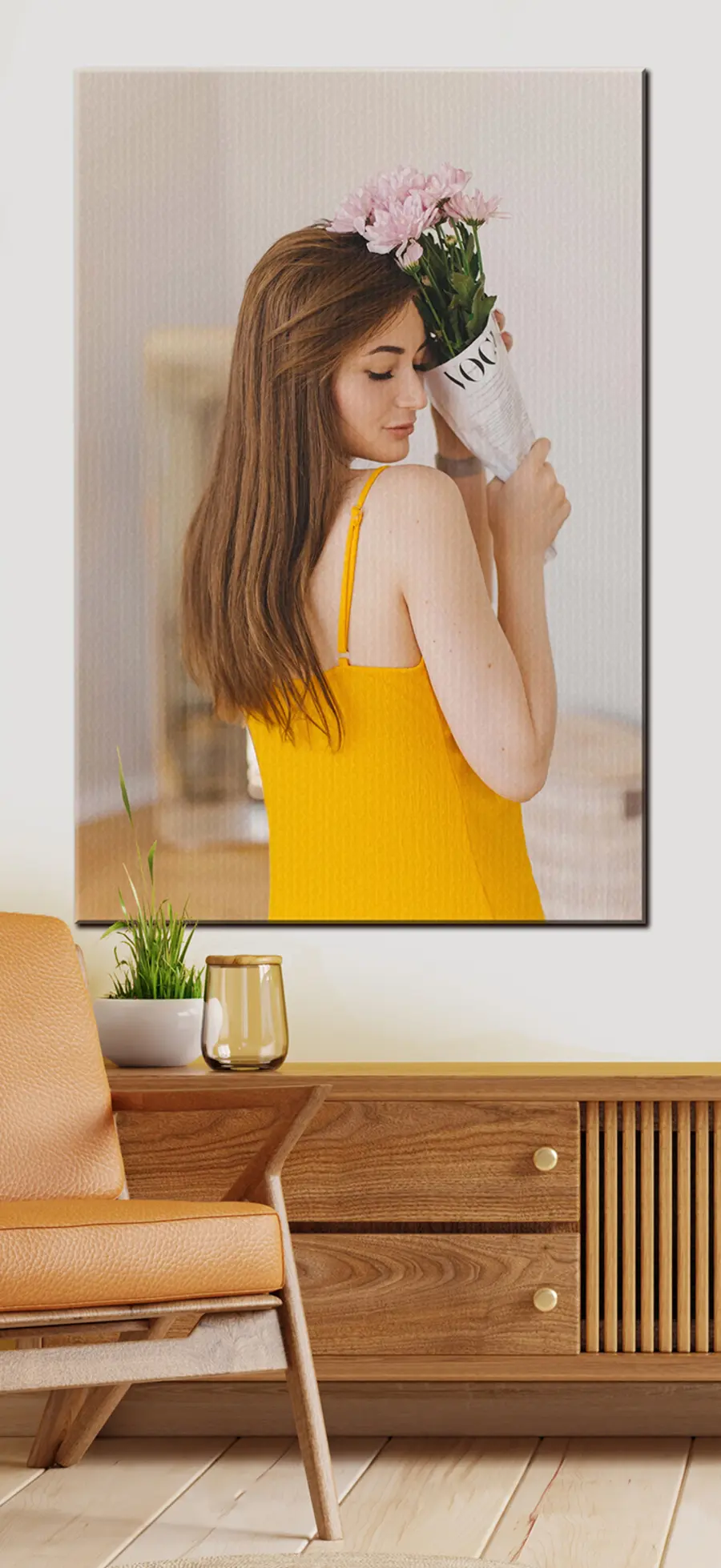 Wandbilder Haar, Blume und Wimper s33111