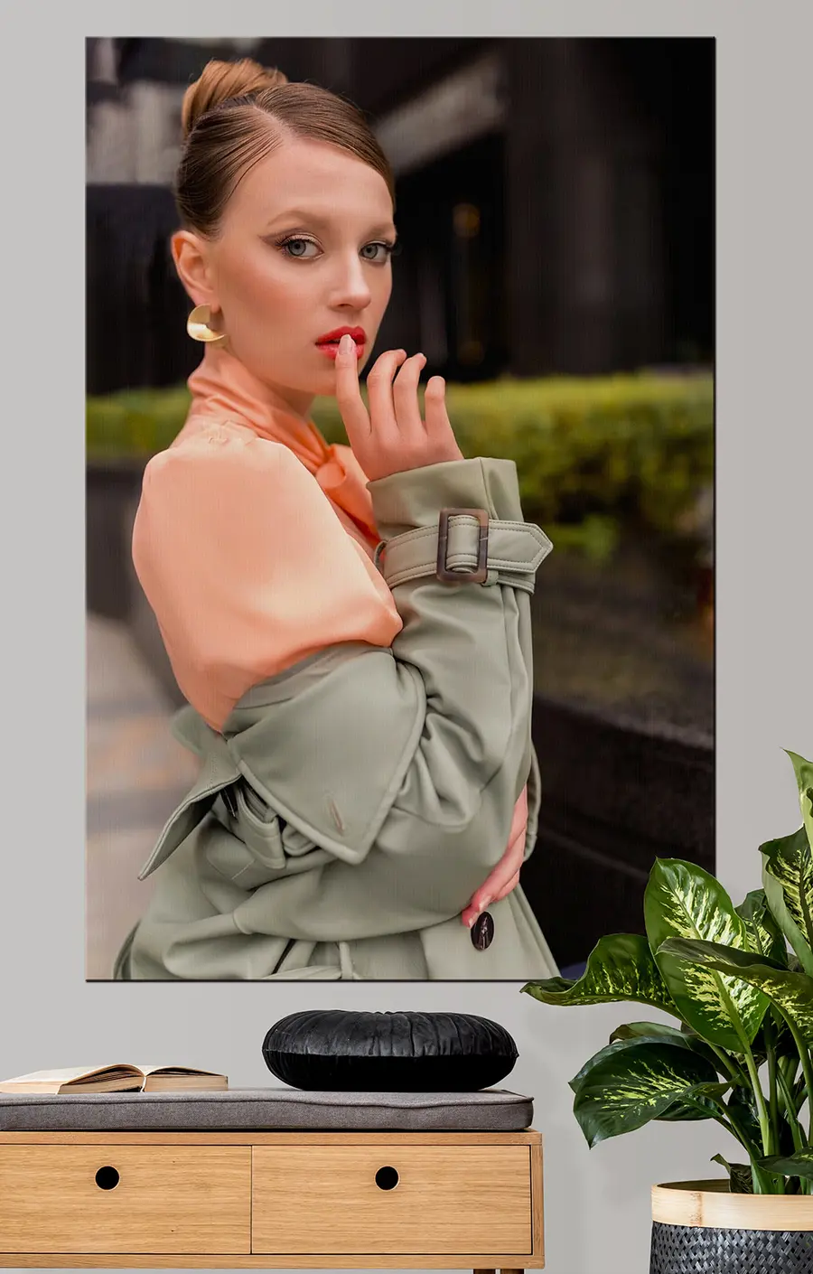 Wandbilder Schulter, Wimpern und Hals s33129