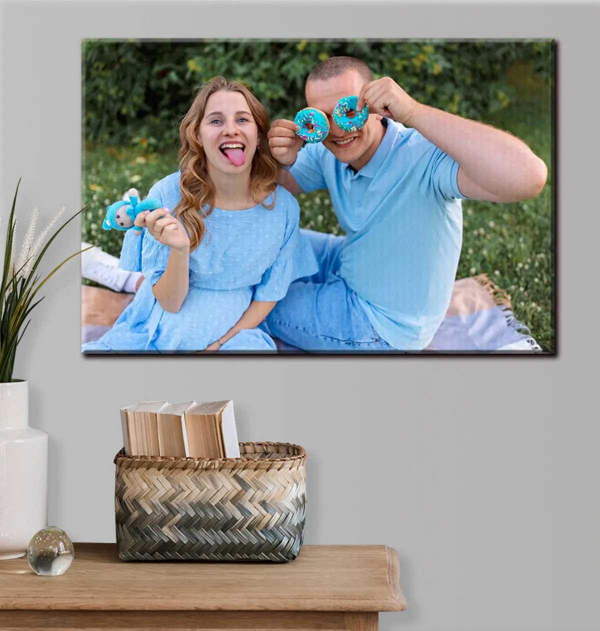 Wandbilder Lächeln, Pflanze und Produkt s33133