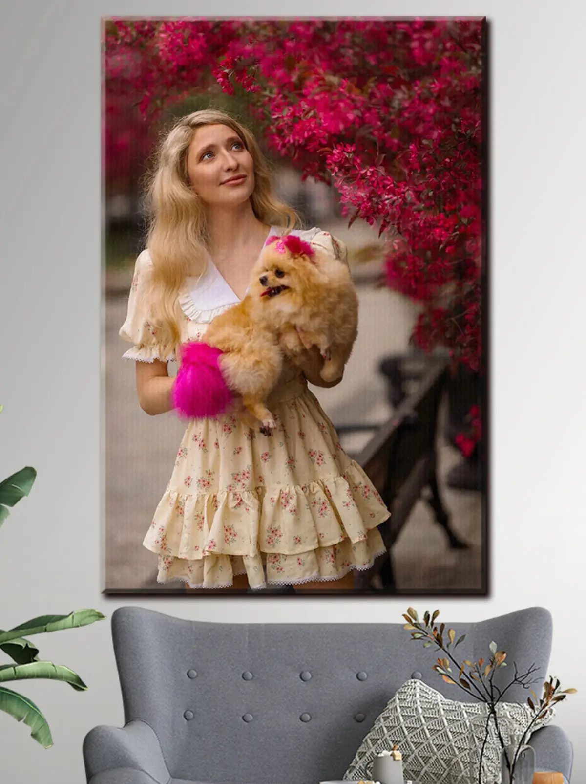 Wandbilder Haar, Pflanze und Textil s33140