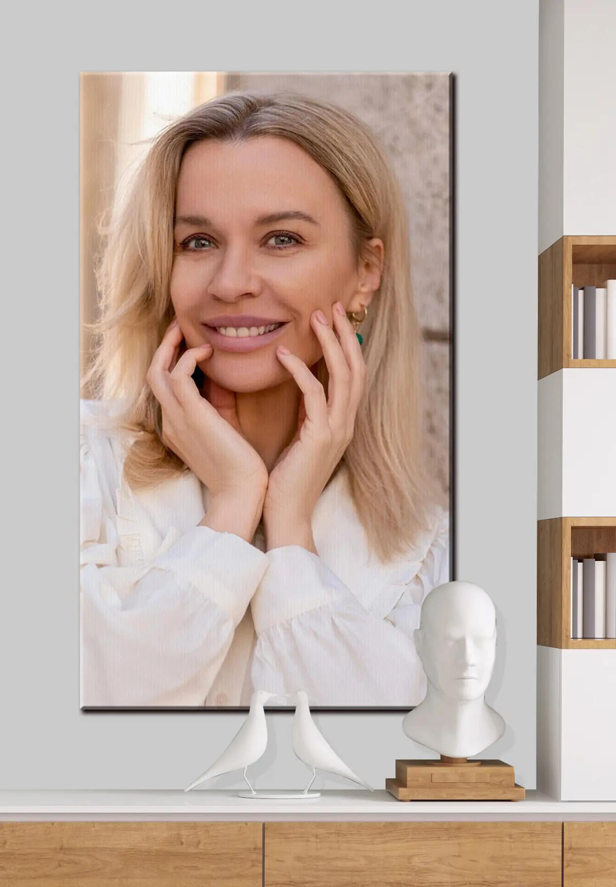 Wandbilder Haar, Kopf und Hand s33152