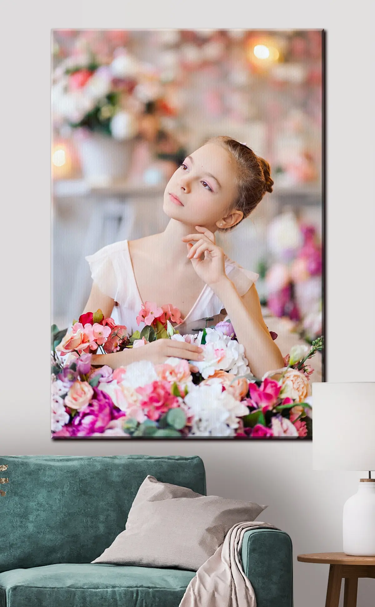 Wandbilder Pflanze, Kleid und Wimpern s33158