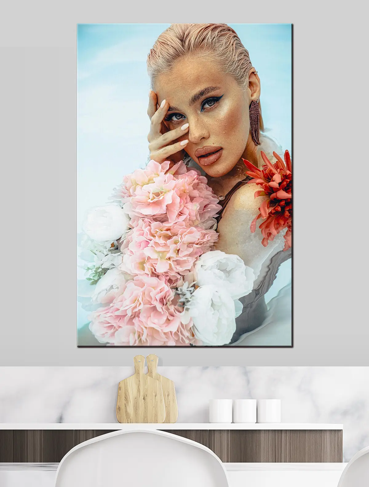 Wandbilder Blume, Pflanze und Wimper s33165