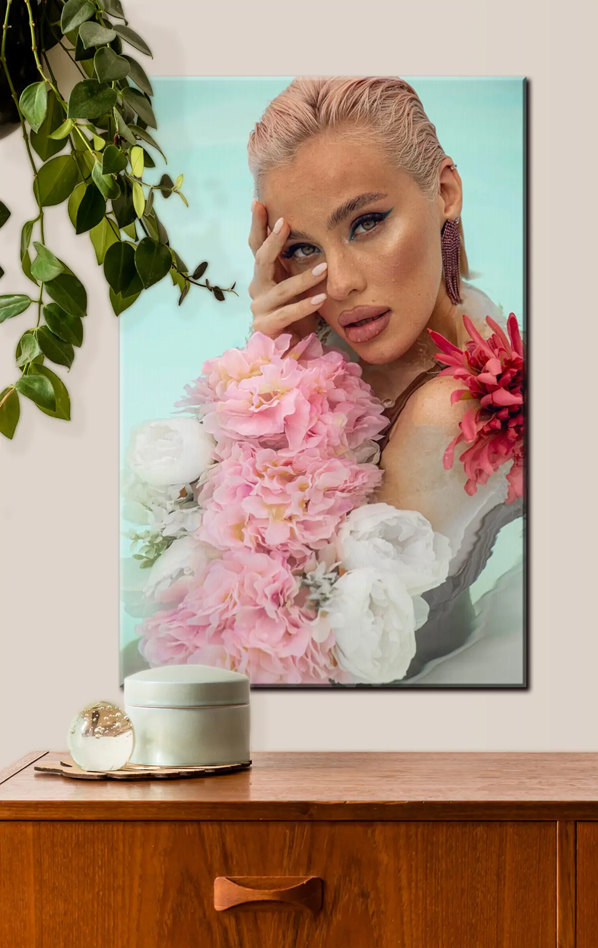 Wandbilder Blume, Pflanze und Wimper s33166