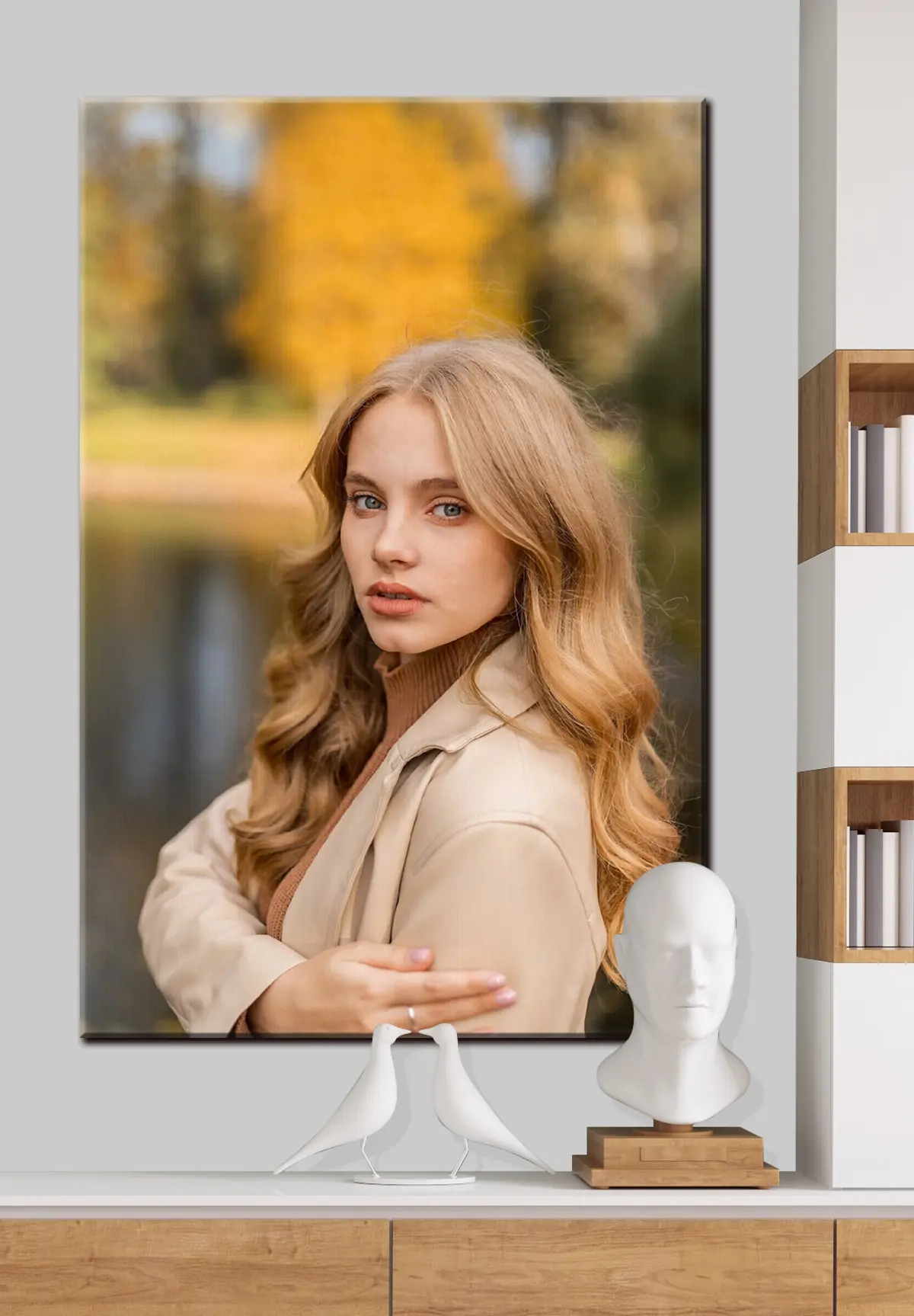 Wandbilder Haar, Wange und Lippe s33172