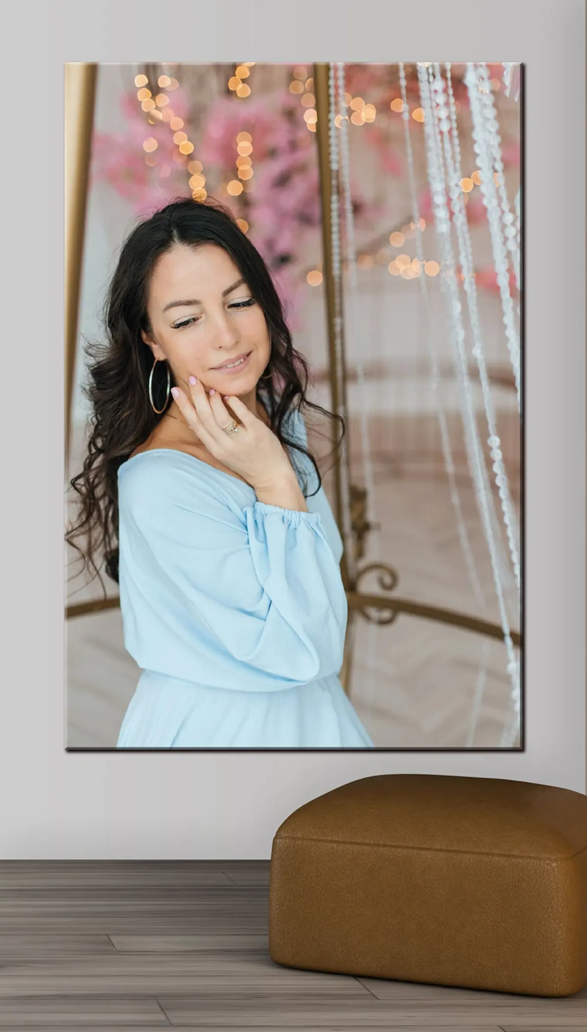 Wandbilder Lächeln, Wimpern und Ärmel s33173