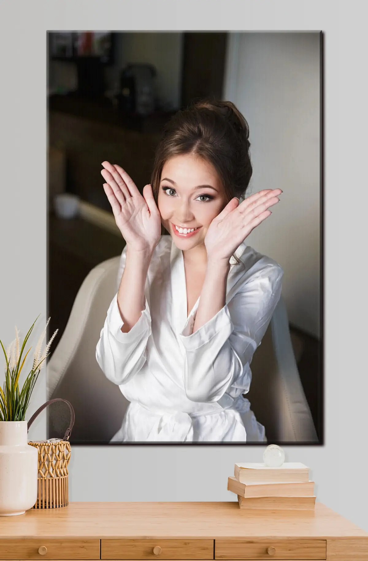 Wandbilder Lippe, Lächeln und Arm s33175