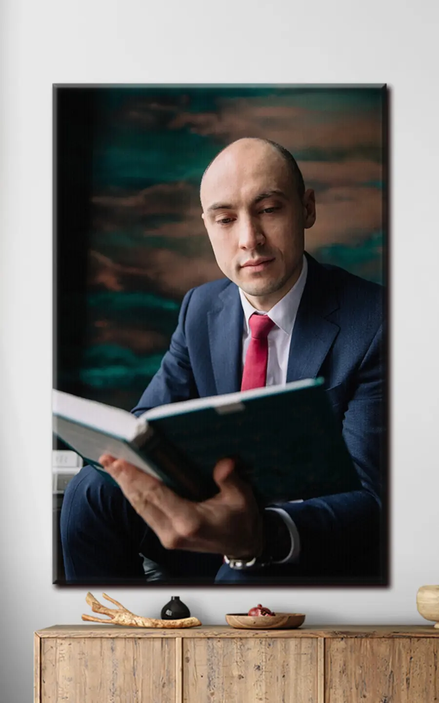 Wandbilder Krawatte, Ärmel und Kragen s33176