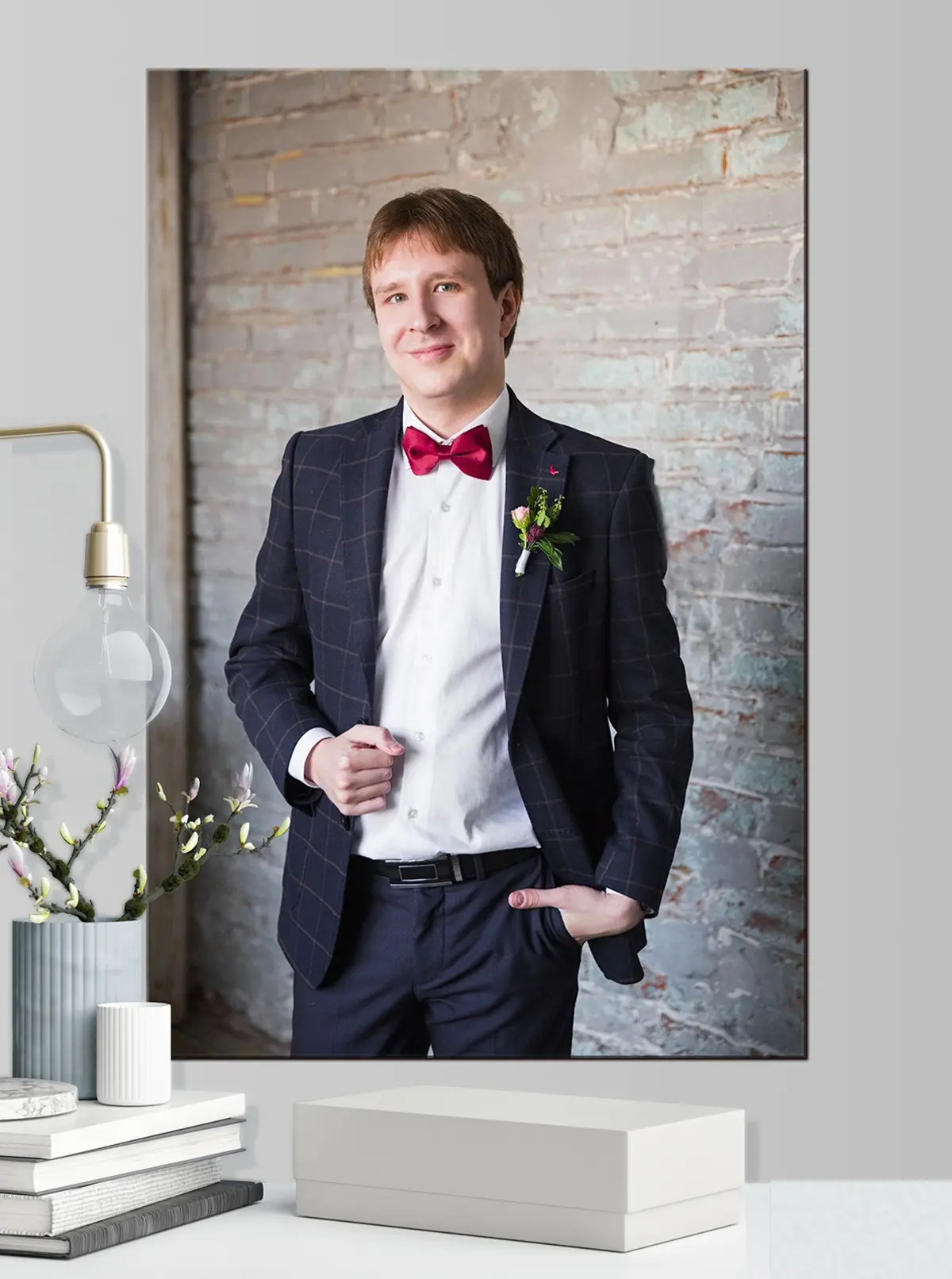 Wandbilder Oberbekleidung, Lächeln und Hemd s33184