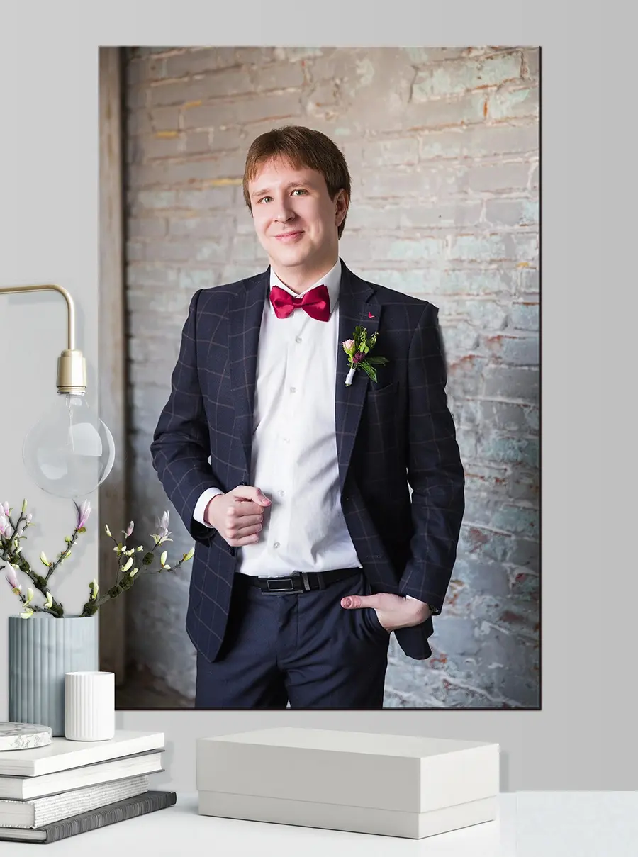 Wandbilder Oberbekleidung, Lächeln und Hemd s33184