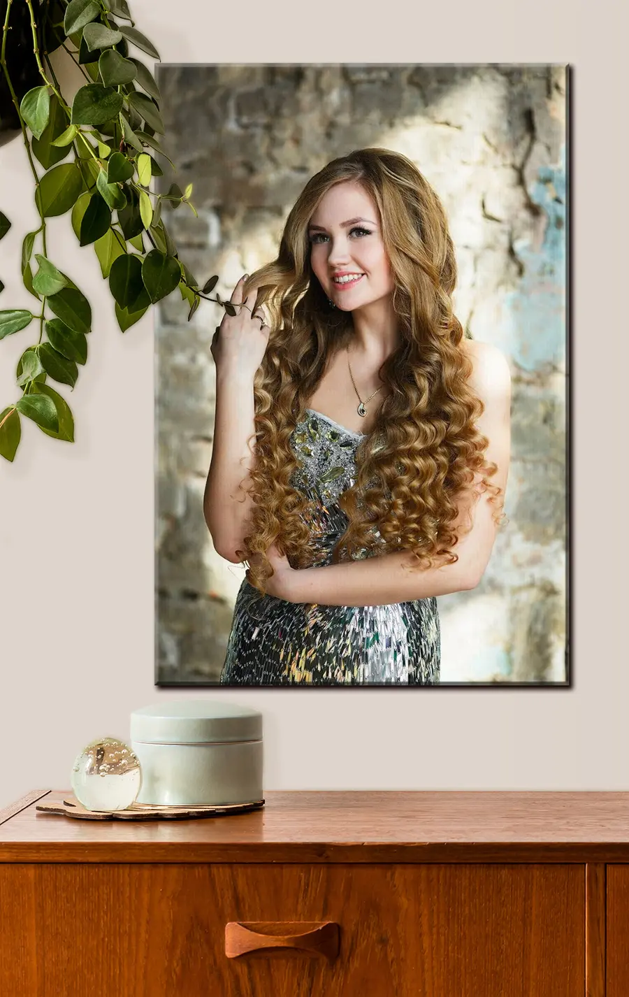 Wandbilder Haare, Lächeln und Wimpern s33186