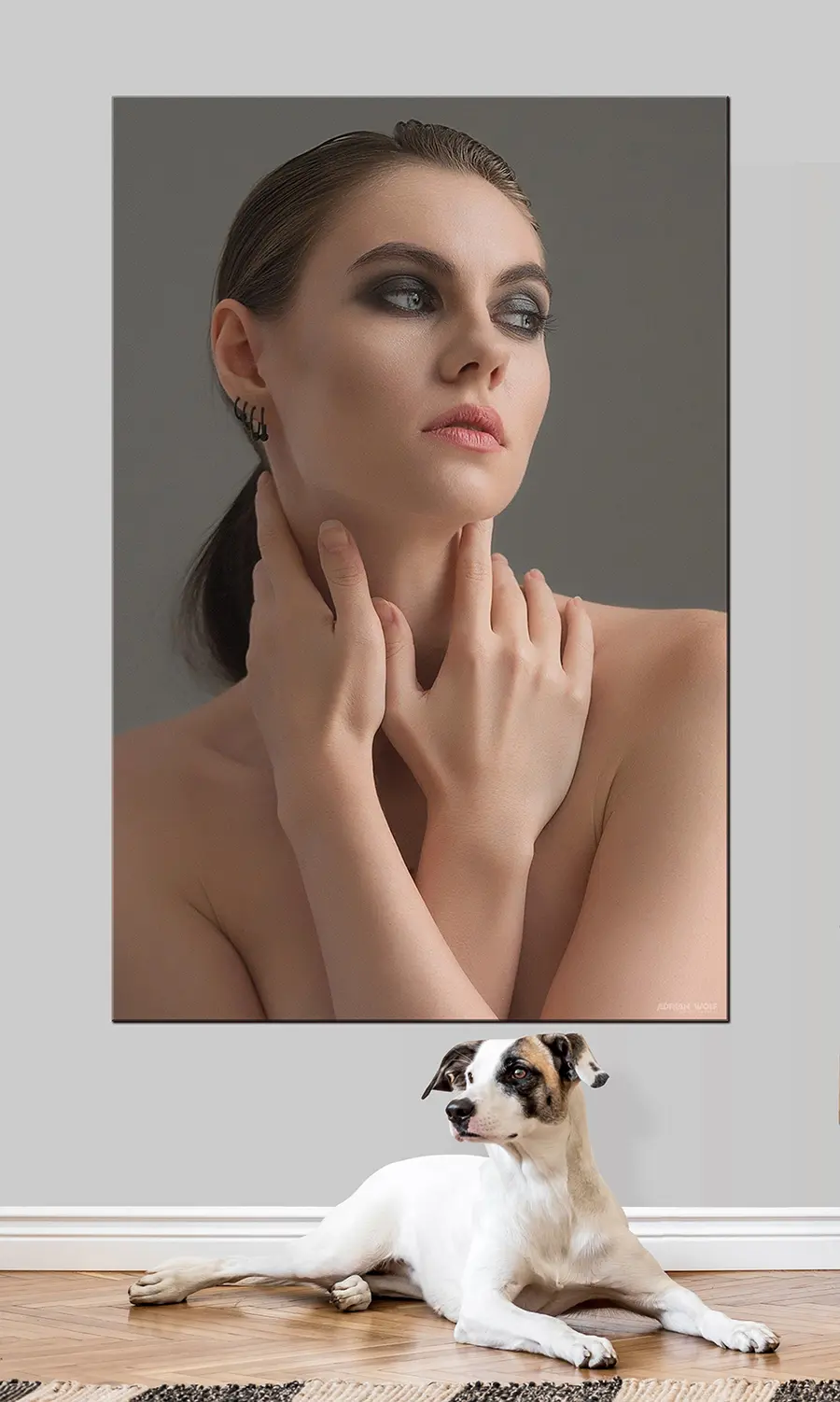 Wandbilder Wange, Lippe und Augenbraue s33204