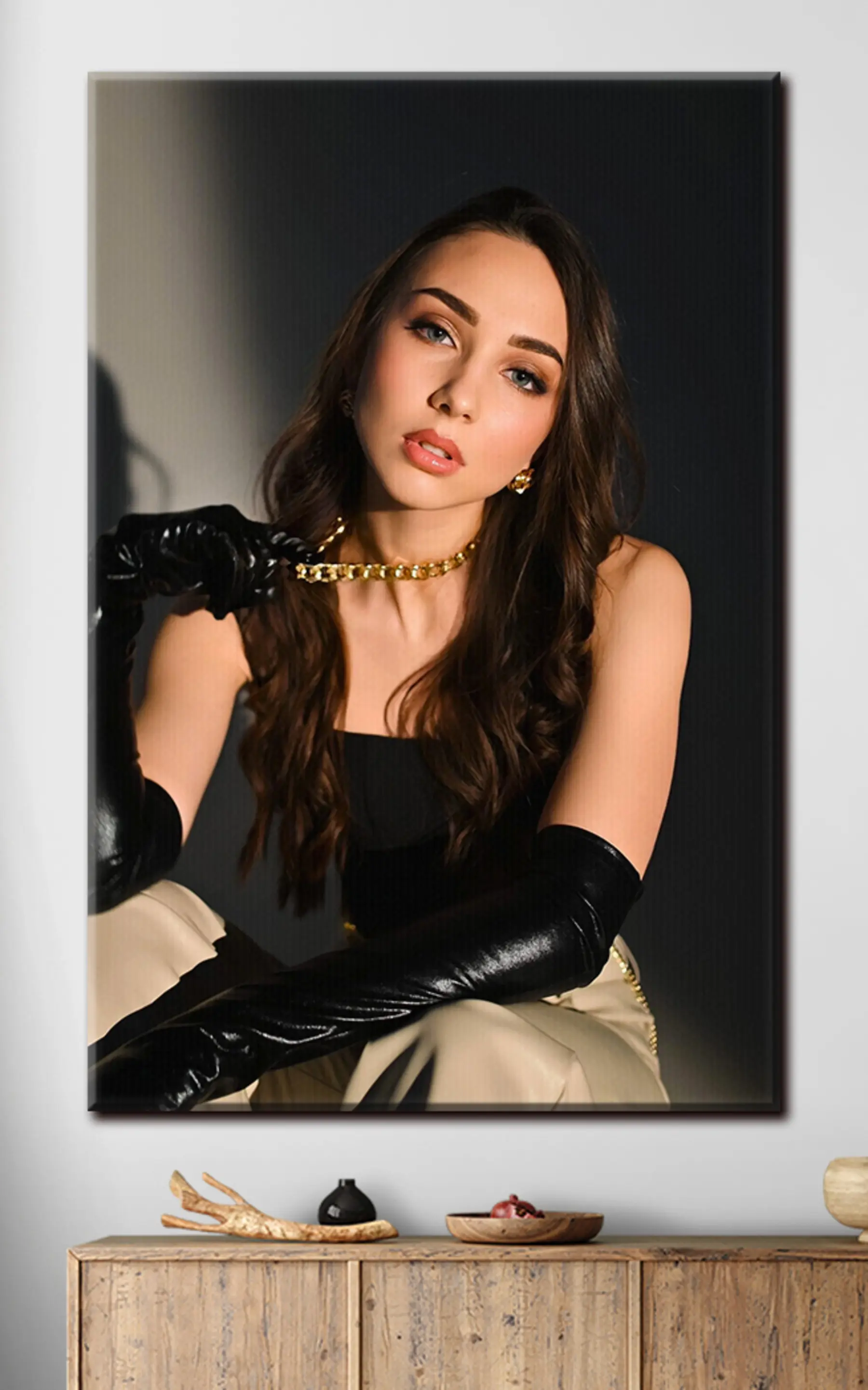 Wandbilder Wimpern, Lippenstift und Blitzlichtfotografie s33217