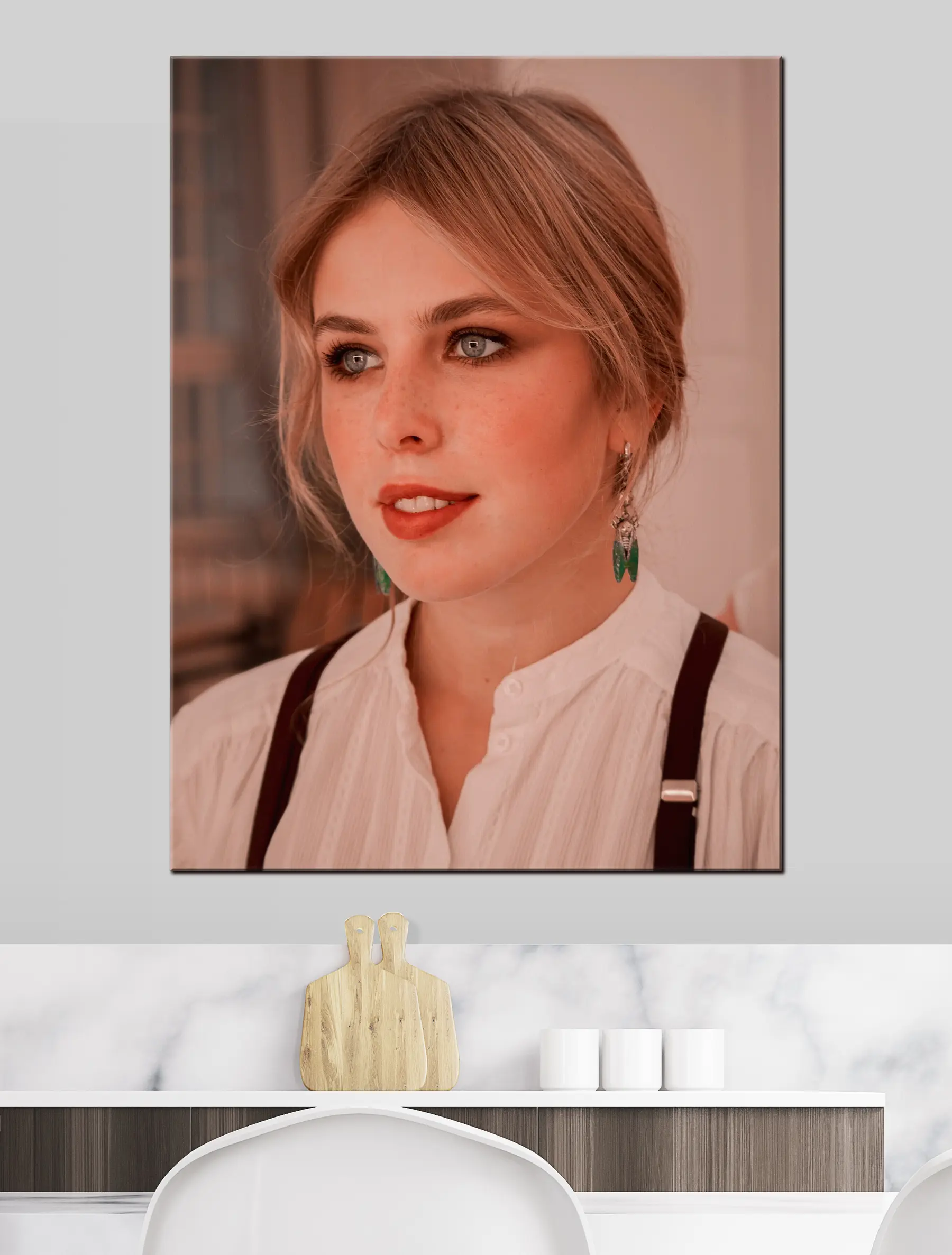 Wandbilder Haar, Nase und Wange s33226