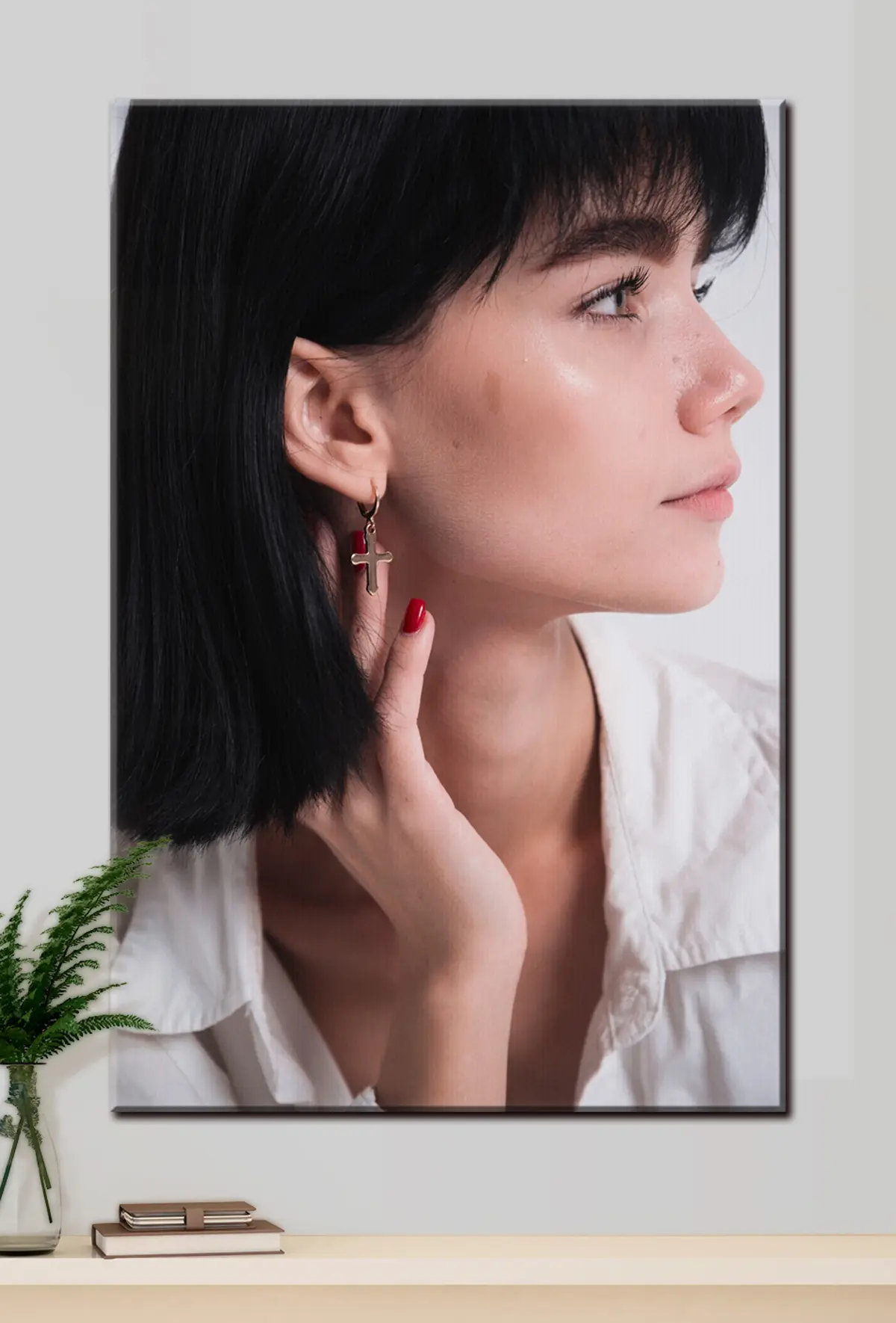 Wandbilder Nase, Haare und Lippen s33229