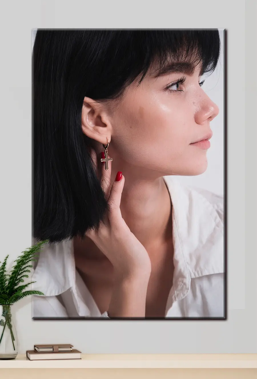 Wandbilder Nase, Haare und Lippen s33229